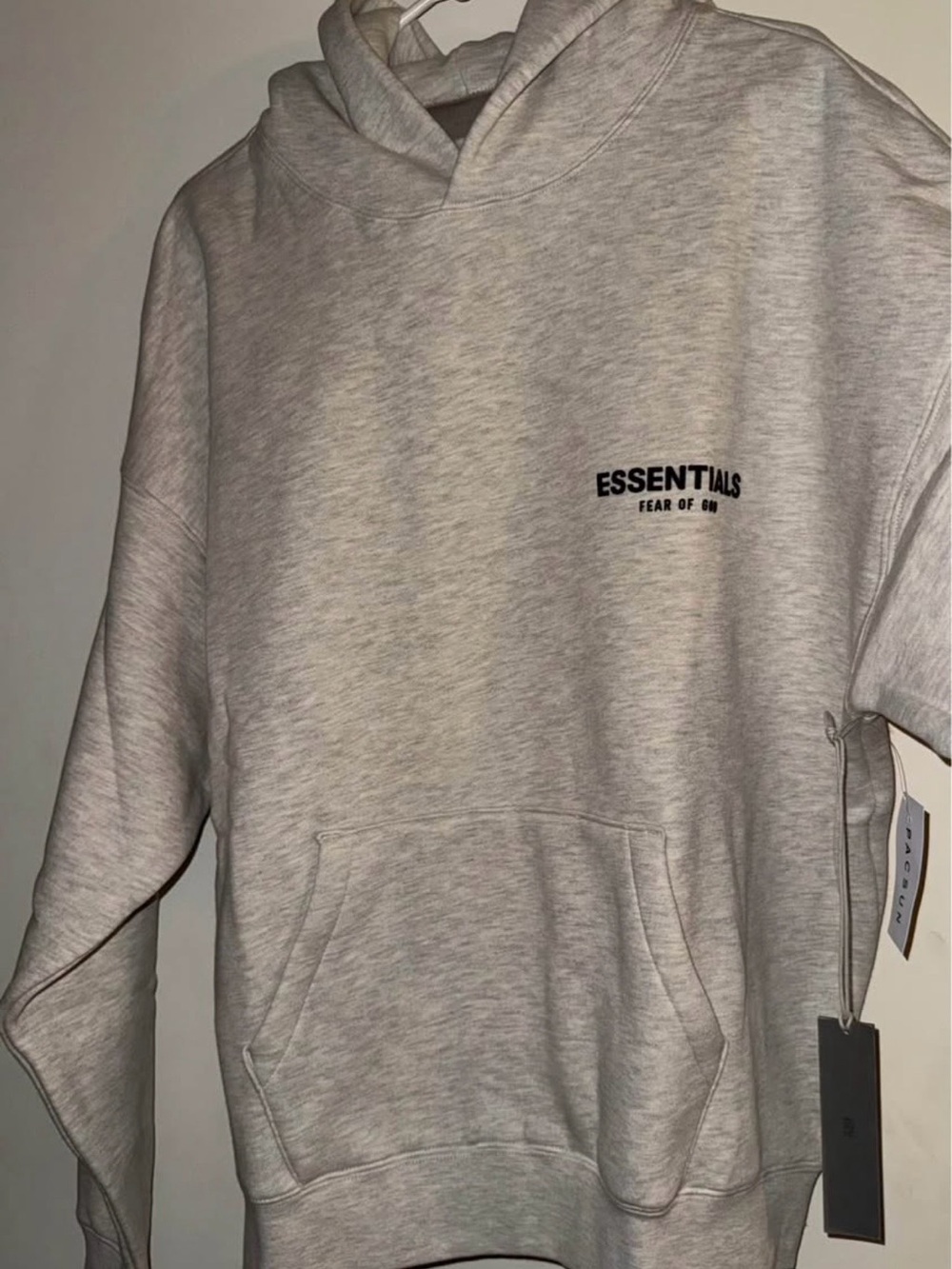Fear of God Essentials Light Gray Pullover Hoodie